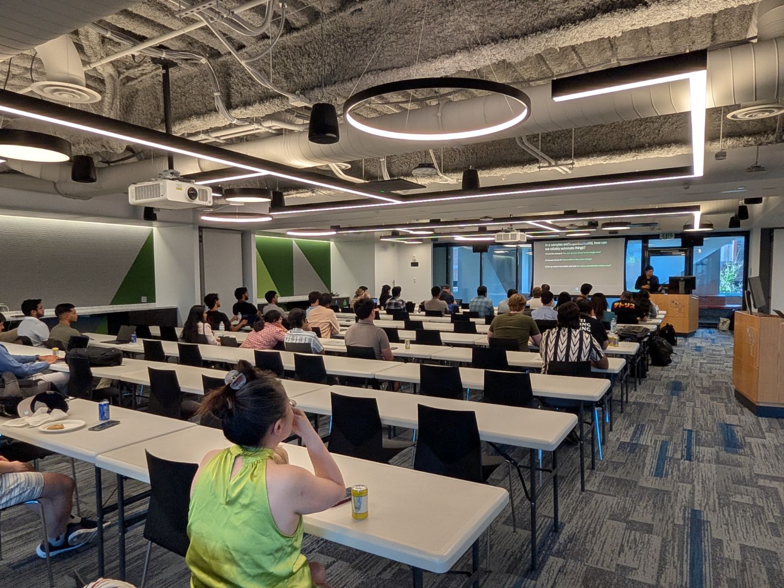 A full room of practitioners watching the Agent Gauntlet session at The AI Runtime Boston